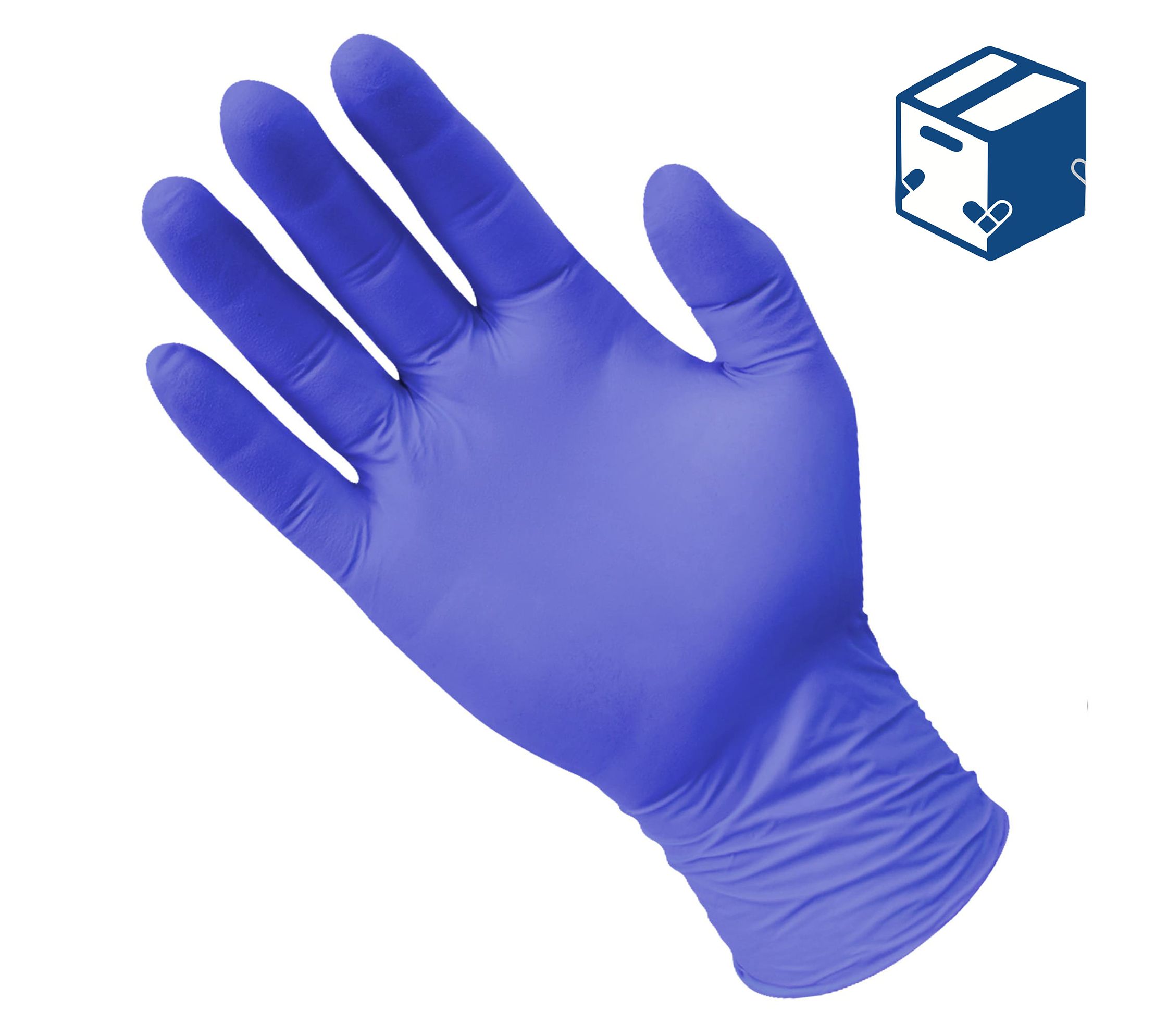 Black,Empty,Nitrile,Protective,Glove,Isolated,On,White